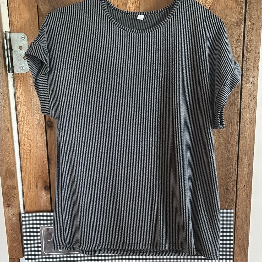 Striped Gray Women's Top